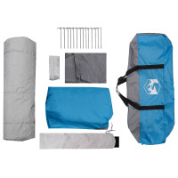 Produktbild för Instant Tält Blå 10 personer 185T Polyester med PU-beläggning