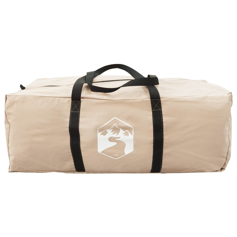 Produktbild för Familjetält Gräddvit 6 personer Polyester / Bomull