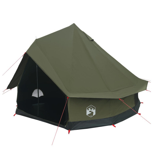 vidaXL Familjetält Armégrön 6 personer Polyester / Bomull