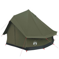 Produktbild för Familjetält Armégrön 6 personer Polyester / Bomull