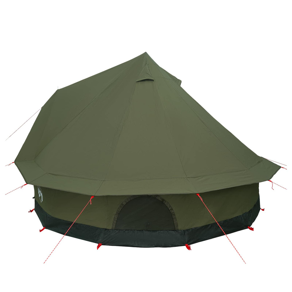 Produktbild för Familjetält Armégrön 6 personer Polyester / Bomull