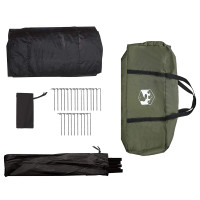 Produktbild för Familjetält Armégrön 6 personer Polyester / Bomull