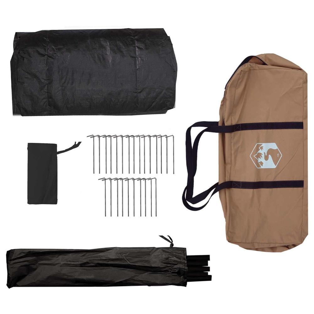 Produktbild för Familjetält Brun 6 personer Polyester / Bomull