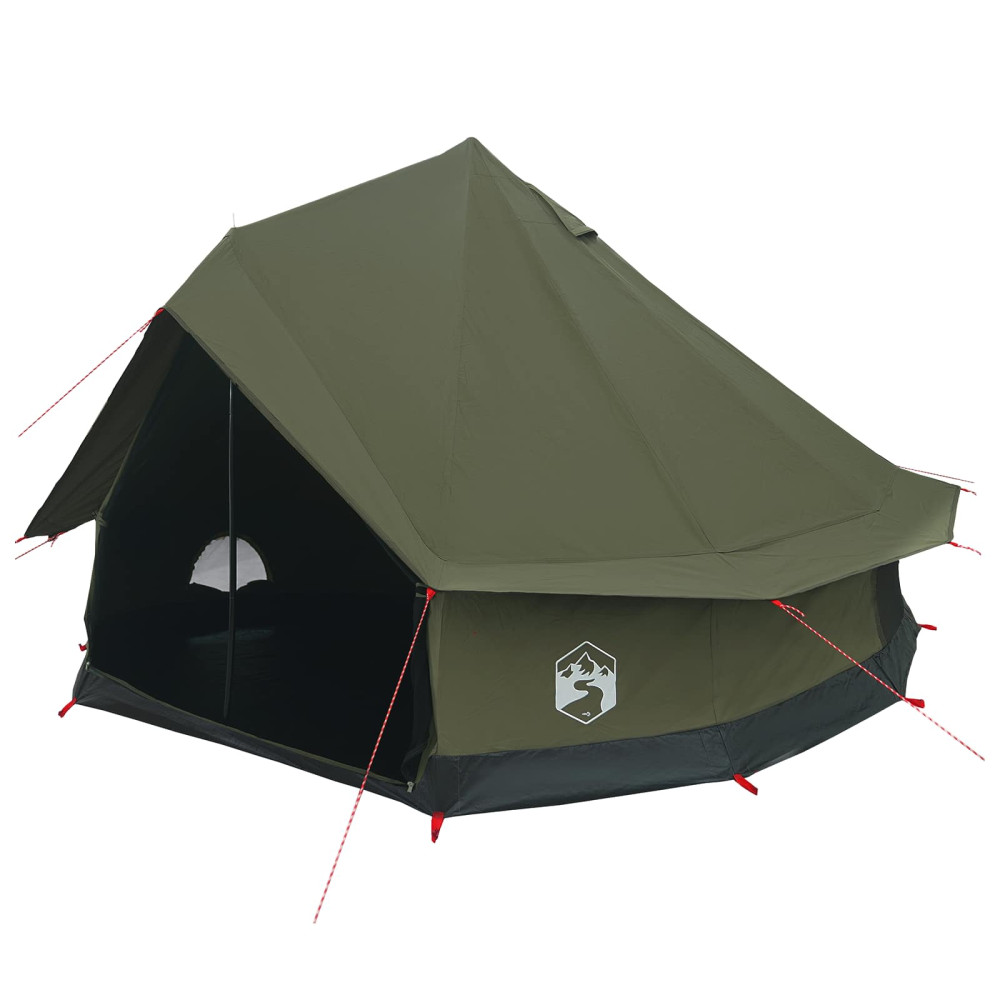 Produktbild för Familjetält Armégrön 8 personer Polyester / Bomull