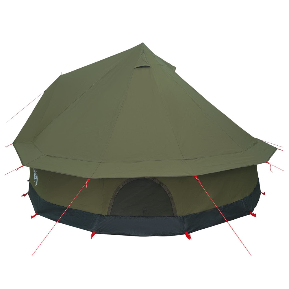 Produktbild för Familjetält Armégrön 8 personer Polyester / Bomull