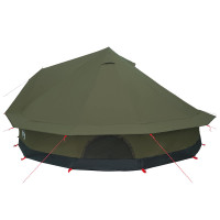 Produktbild för Familjetält Armégrön 10 personer Polyester / Bomull