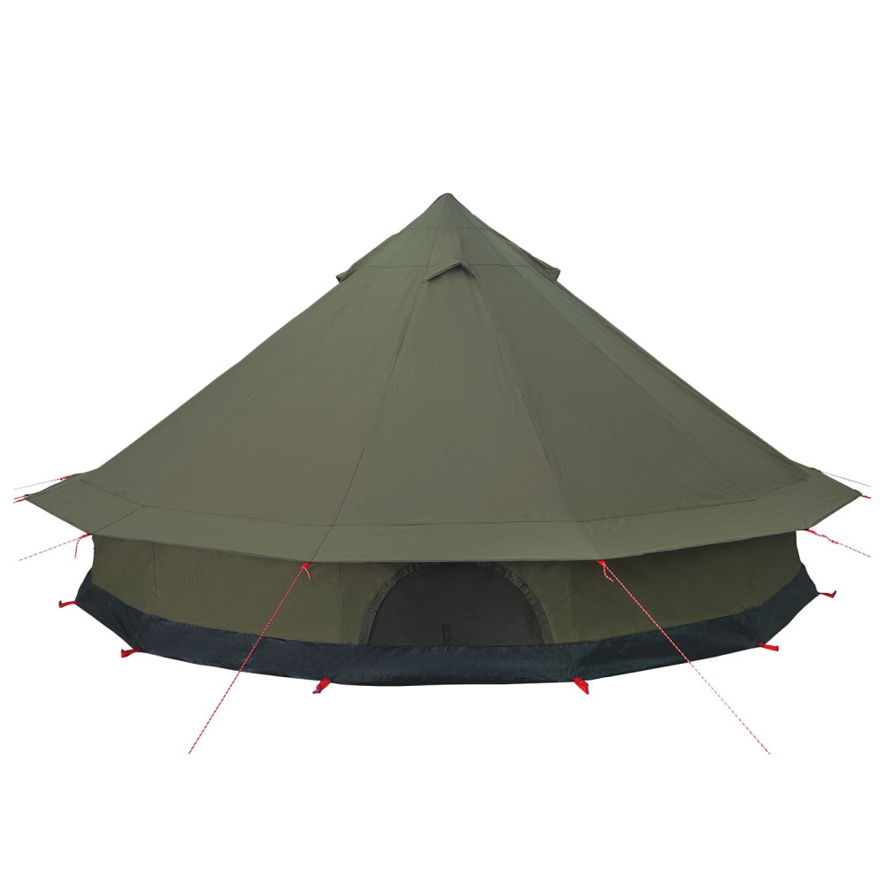Produktbild för Familjetält Armégrön 10 personer Polyester / Bomull