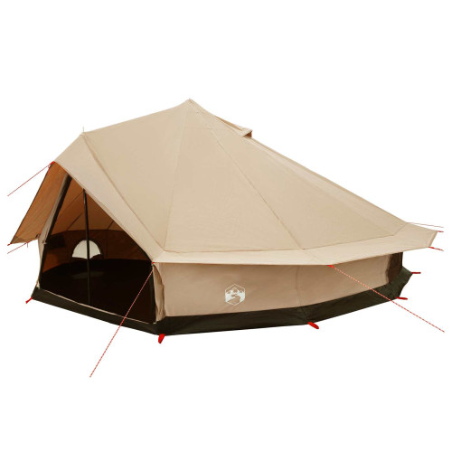 vidaXL Familjetält Gräddvit 12-Person Polyester / Bomull