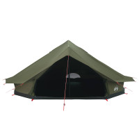 Produktbild för Familjetält Armégrön 12-Person Polyester / Bomull