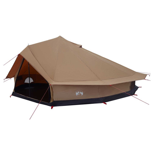 vidaXL Familjetält Brun 12-Person Polyester / Bomull