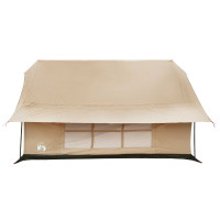 Produktbild för Stuga Tält Gräddvit 340 x 246 x 210 cm Polyester / Bomull