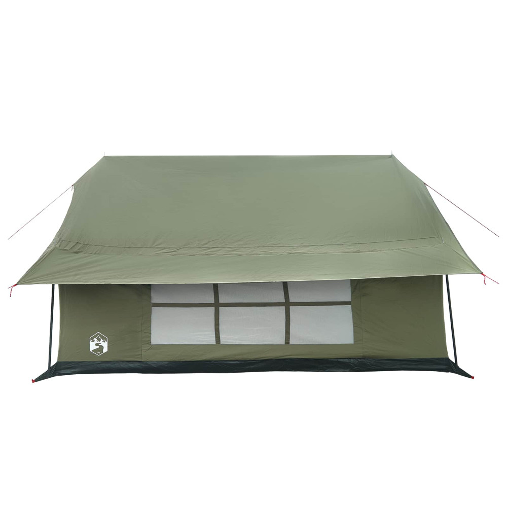 Produktbild för Stuga Tält Armégrön 340 x 246 x 210 cm Polyester / Bomull