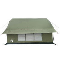 Produktbild för Stuga Tält Armégrön 340 x 246 x 210 cm Polyester / Bomull