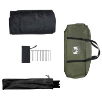 Produktbild för Stuga Tält Armégrön 340 x 246 x 210 cm Polyester / Bomull