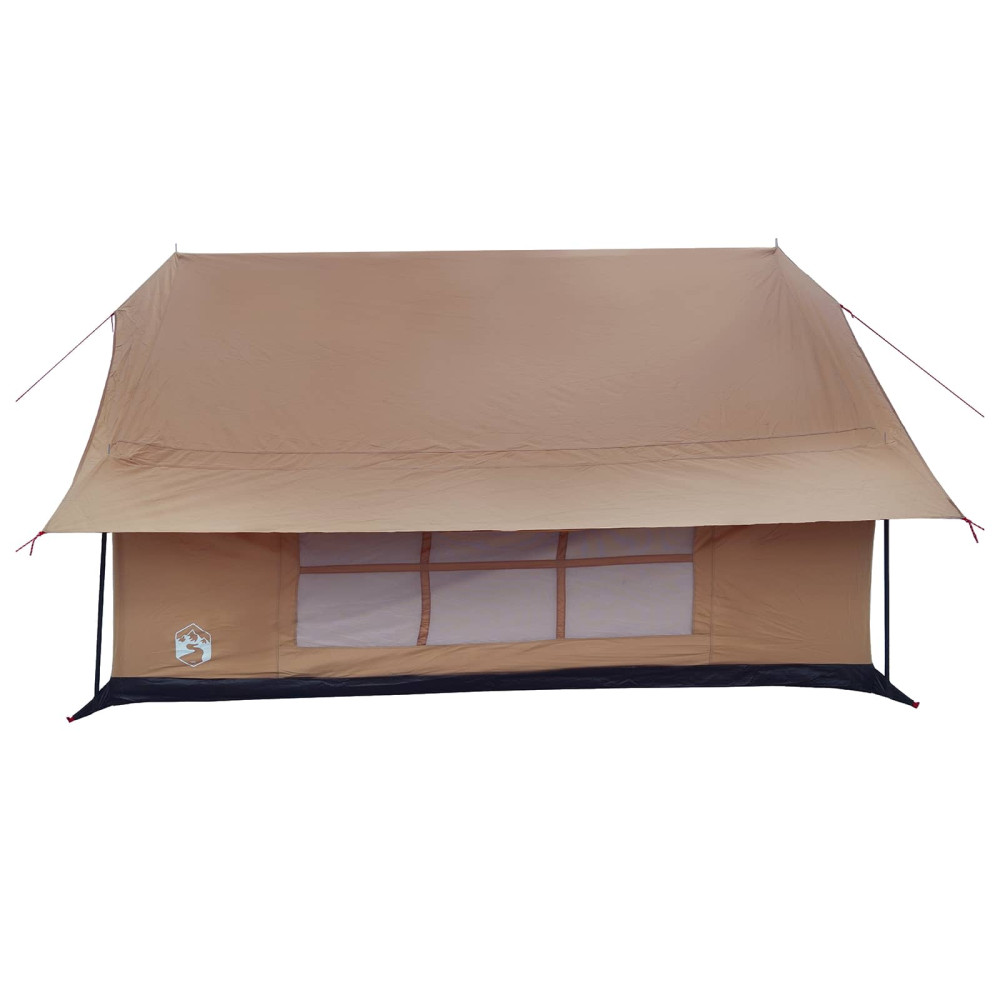 Produktbild för Stuga Tält Brun 340 x 246 x 210 cm Polyester / Bomull