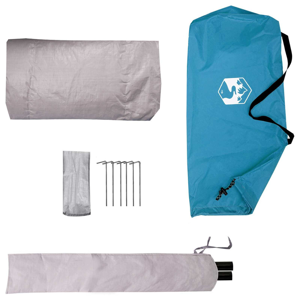Produktbild för Ryggsäcks Tält Blå 4 personer 185T Polyester med PU-beläggning