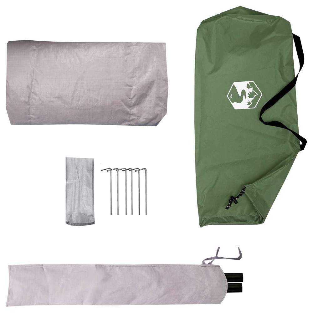 Produktbild för Ryggsäcks Tält Grön 2-manna 185T Polyester med PU-beläggning