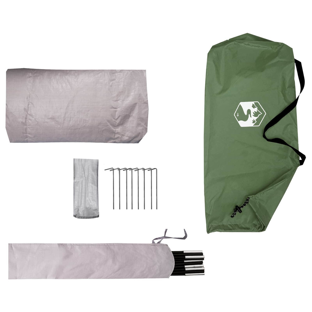Produktbild för Tunneltält Grön 4 personer 185T Polyester med PU-beläggning