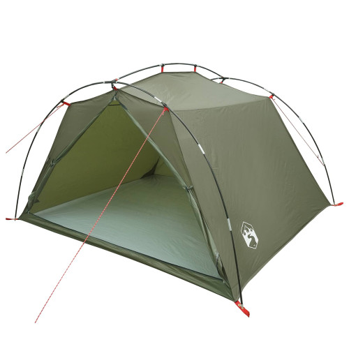 vidaXL Tunneltält Olivgrön 4 personer 185T Polyester med PU-beläggning