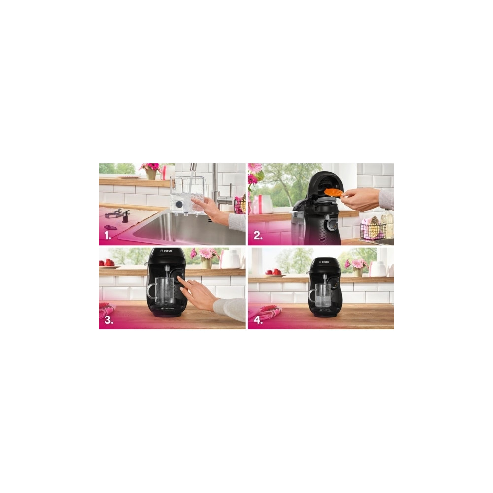 Produktbild för Bosch Tassimo Happy TAS102E, Kuddmatad kaffebryggare, 0,7 l,...