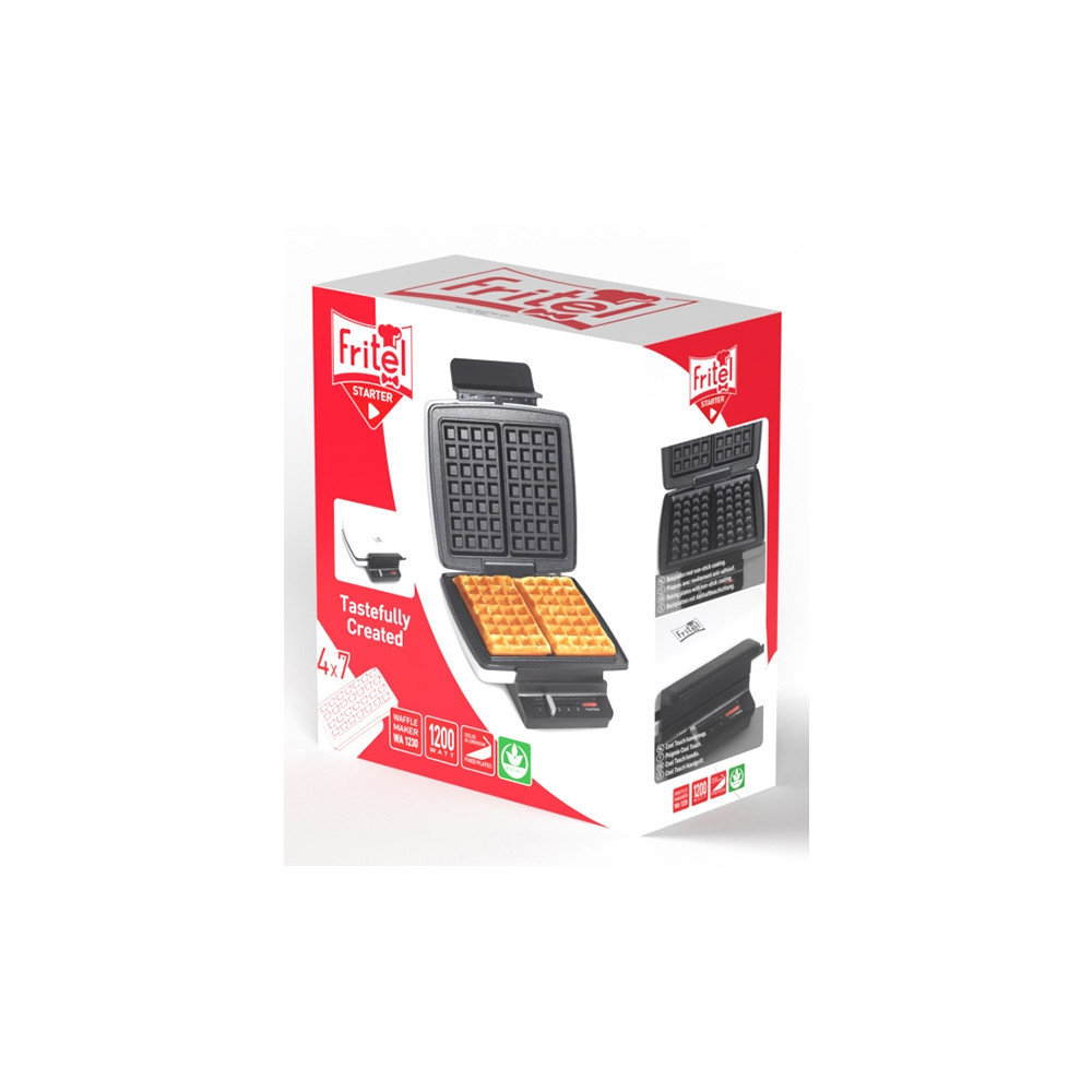 Produktbild för Fritel WA 1230, 2 våffla/våfflor, Rektangulär, Vit, 1200 W,...
