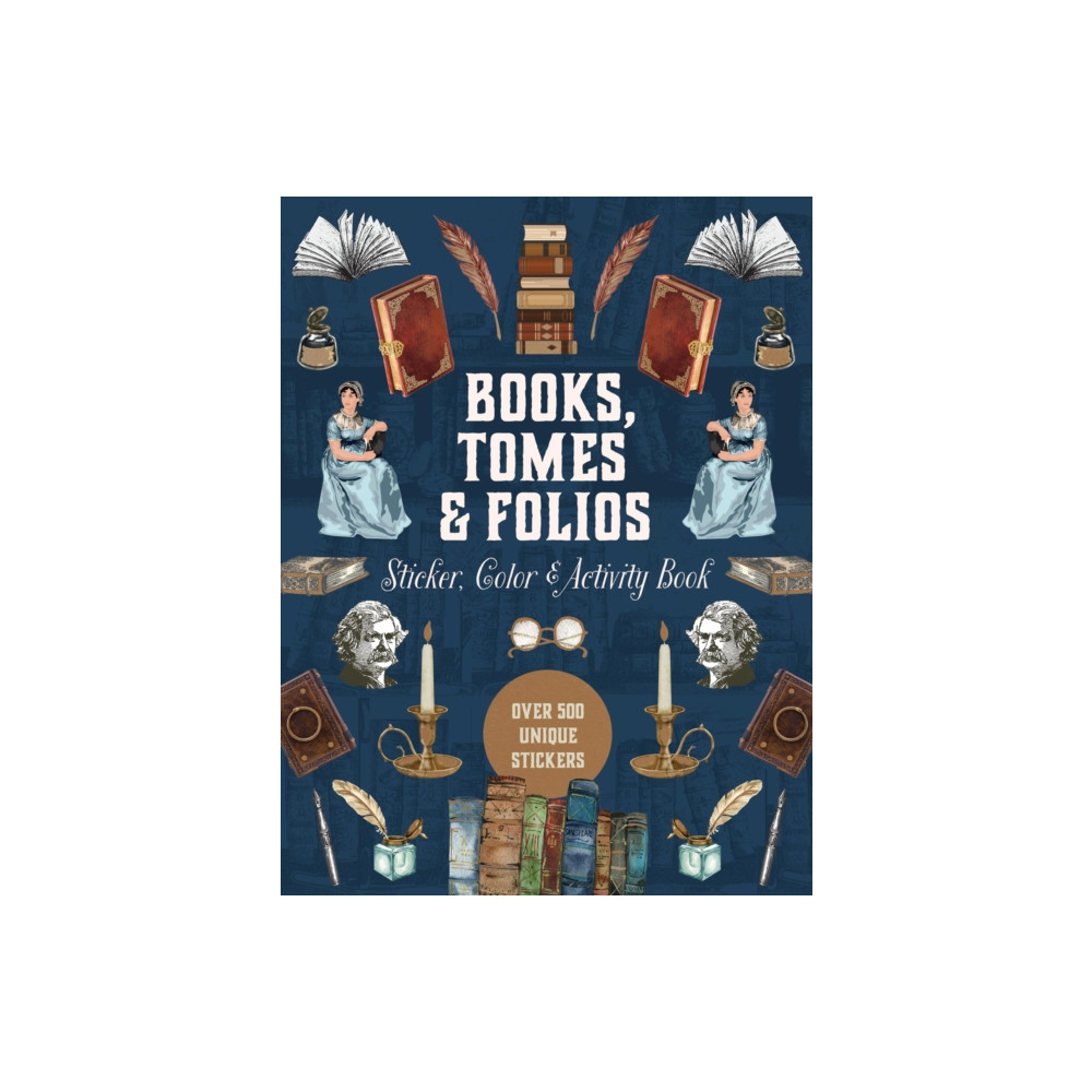 Produktbild för Books, Tomes & Folios Sticker, Color & Activity Book (inbunden, eng)