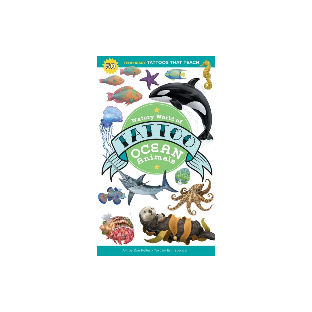 Produktbild för Watery World of Tattoo Ocean Animals (häftad, eng)