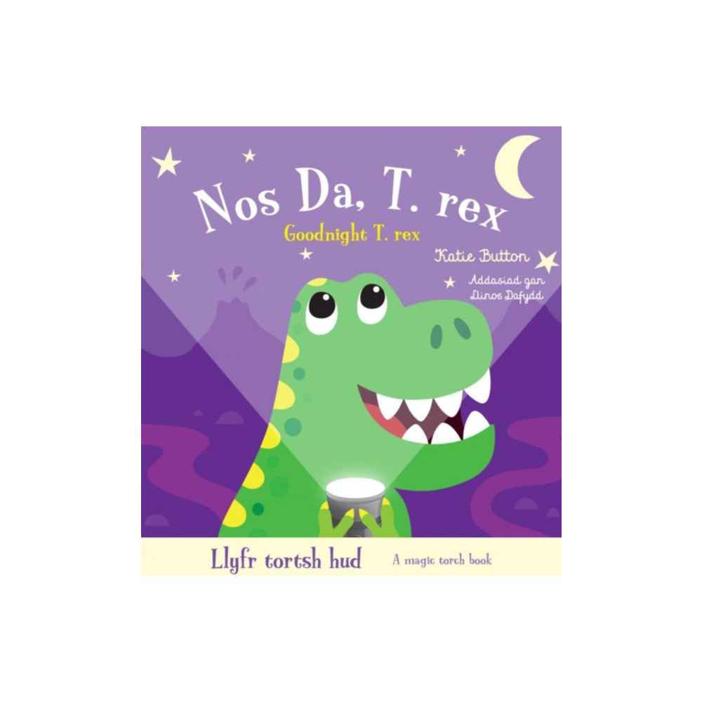 Produktbild för Llyfr Tortsh Hud: Nos Da T.rex / Magic Torch Book: Goodnight T.rex (bok, board book, wel)