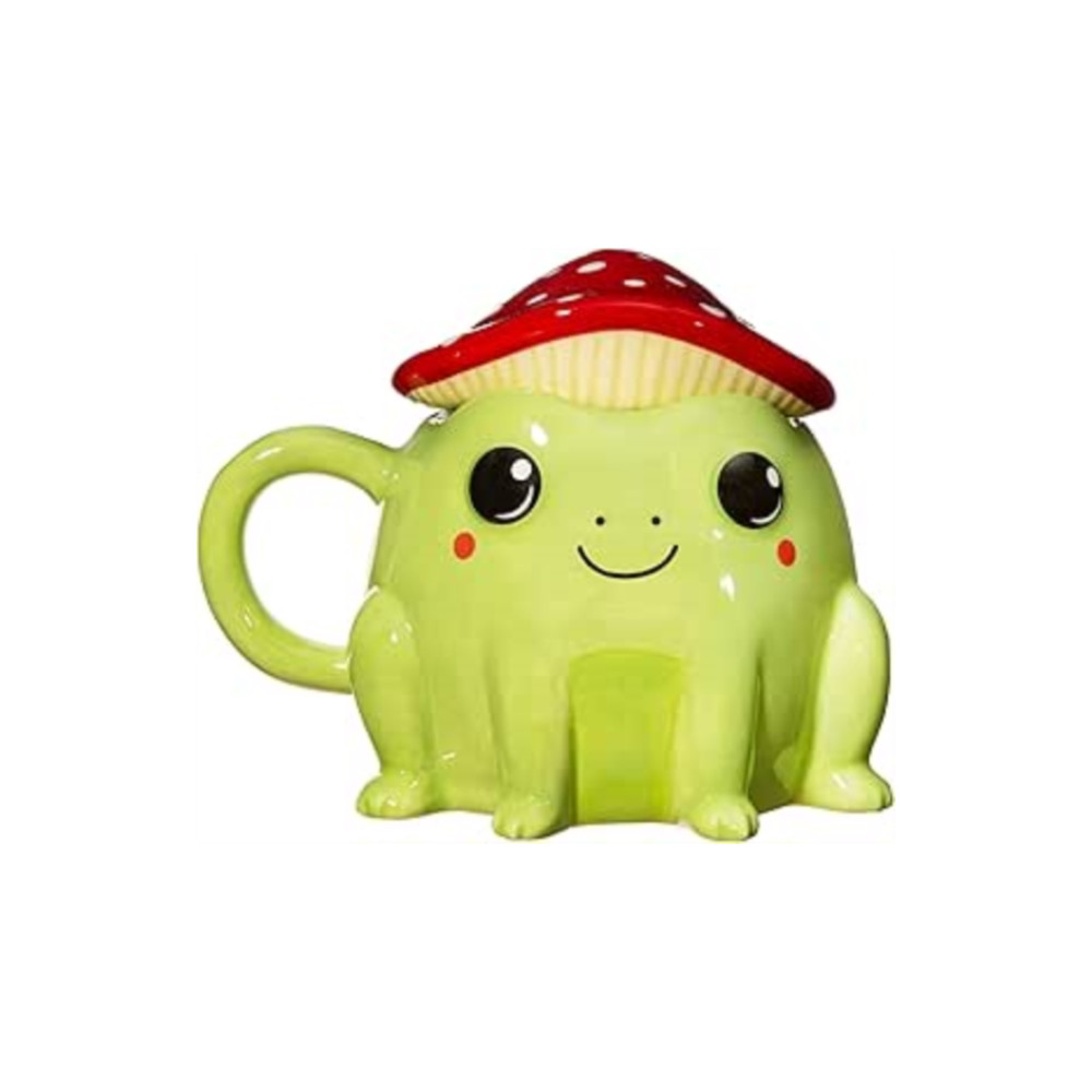Produktbild för Fergus Frog Mug with Mushroom Lid