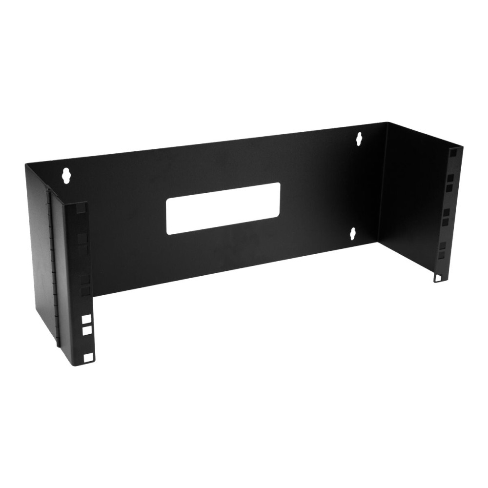 Produktbild för StarTech.com 4U Hinged Wall Mount Patch Panel Bracket - 6 inch Deep - 19" Patch Panel Swing Rack for Shallow Network Equipment- 33lbs (WALLMOUNTH4) - fäste för väggmontering - 4U - 19"
