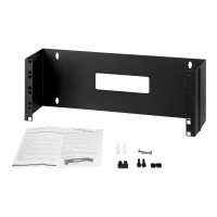 Produktbild för StarTech.com 4U Hinged Wall Mount Patch Panel Bracket - 6 inch Deep - 19" Patch Panel Swing Rack for Shallow Network Equipment- 33lbs (WALLMOUNTH4) - fäste för väggmontering - 4U - 19"