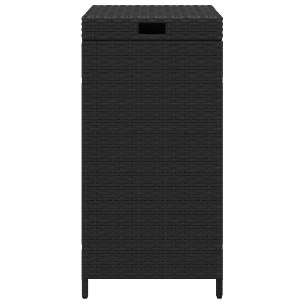 Produktbild för Utomhus soptunna Svart 40 x 40 x 80 cm konstrotting