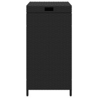 Produktbild för Utomhus soptunna Svart 40 x 40 x 80 cm konstrotting