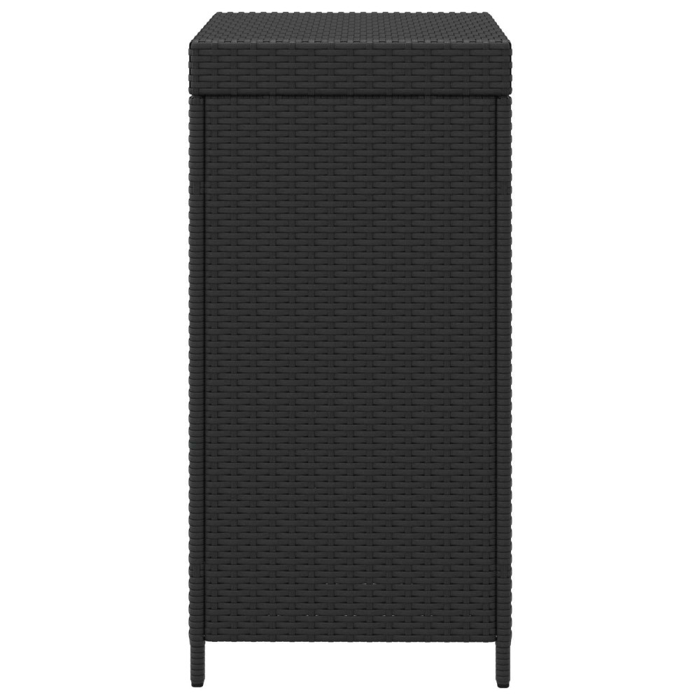 Produktbild för Utomhus soptunna Svart 40 x 40 x 80 cm konstrotting