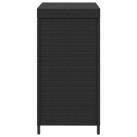 Produktbild för Utomhus soptunna Svart 40 x 40 x 80 cm konstrotting