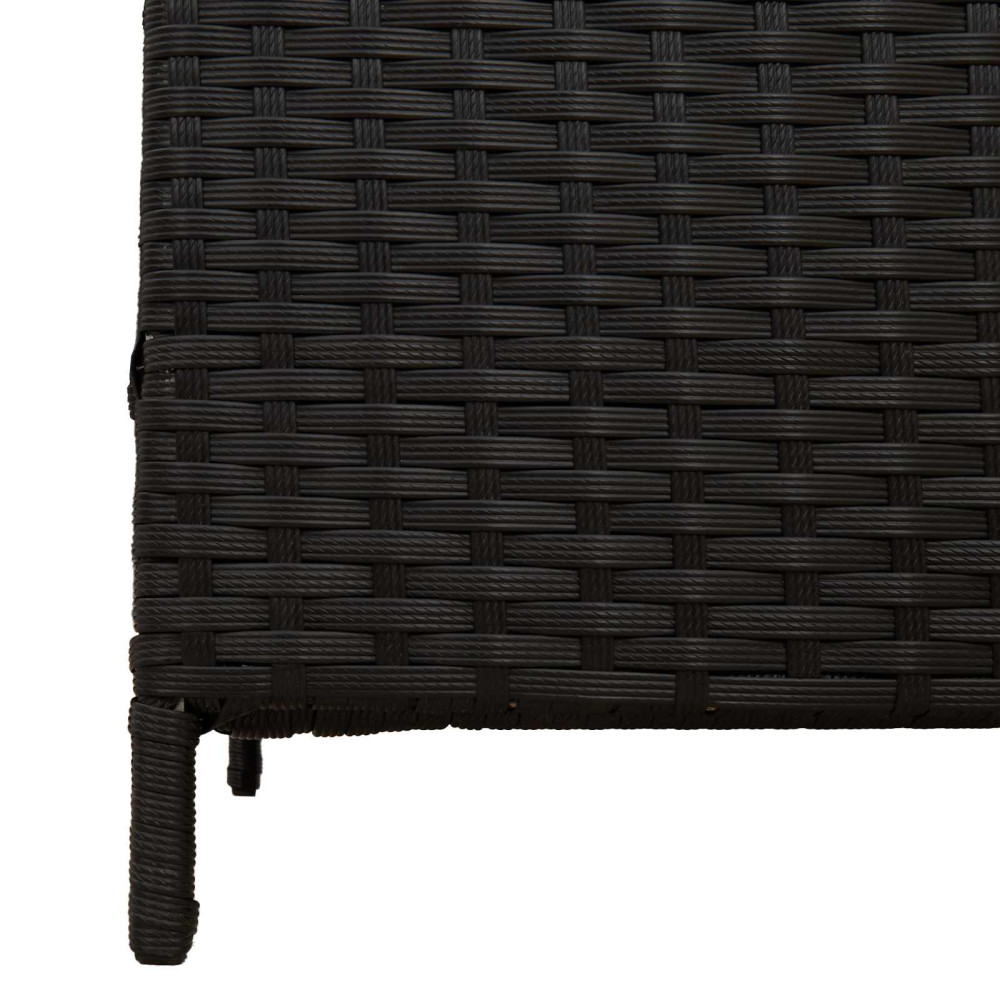 Produktbild för Utomhus soptunna Svart 40 x 40 x 80 cm konstrotting
