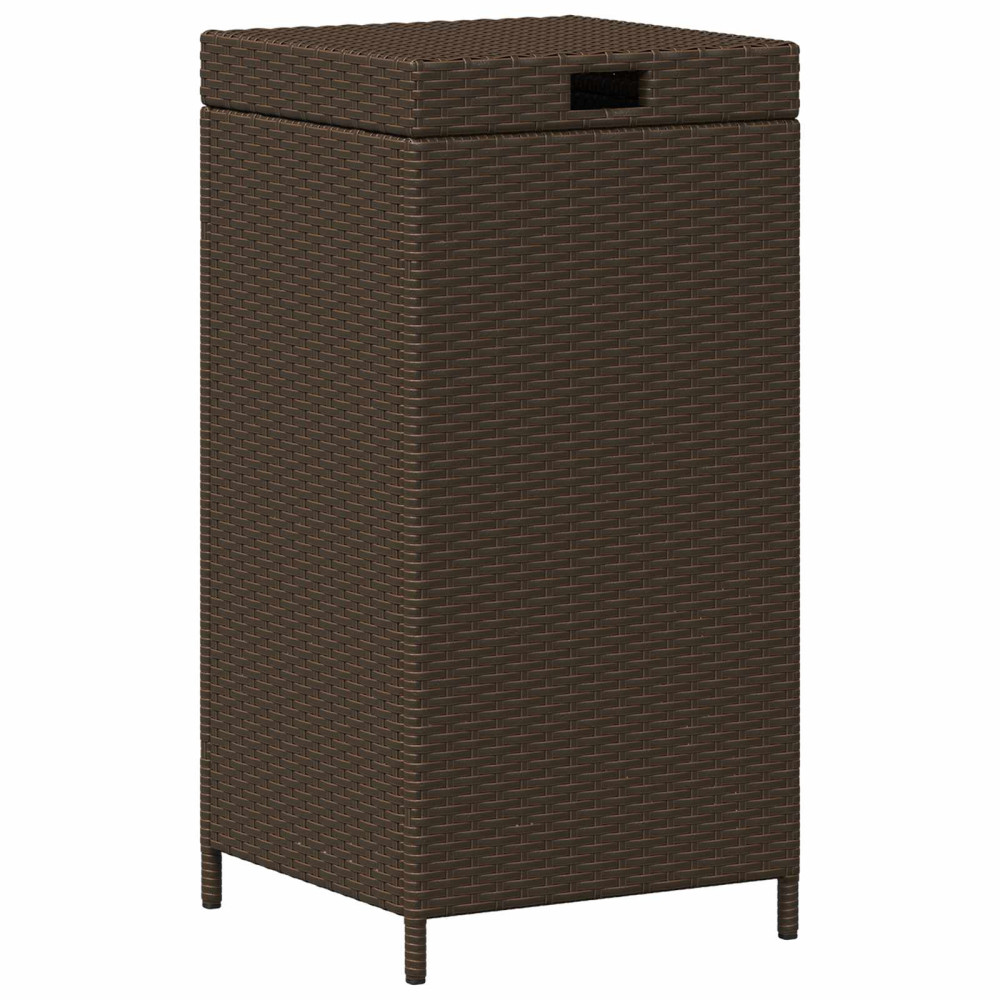 Produktbild för Utomhus soptunna Brun 40 x 40 x 80 cm konstrotting