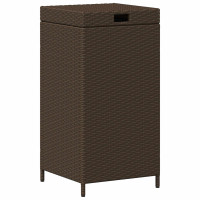 Produktbild för Utomhus soptunna Brun 40 x 40 x 80 cm konstrotting