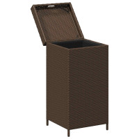 Produktbild för Utomhus soptunna Brun 40 x 40 x 80 cm konstrotting