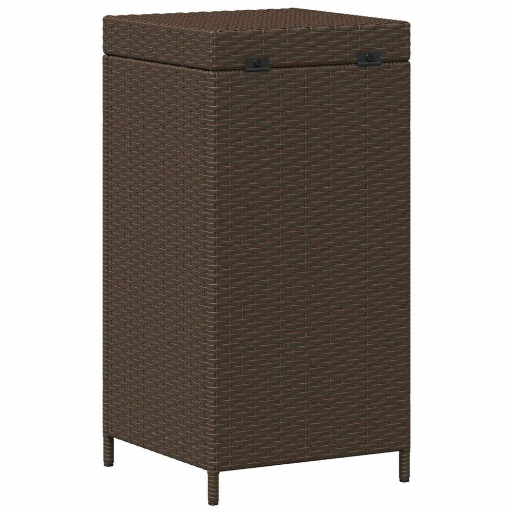 Produktbild för Utomhus soptunna Brun 40 x 40 x 80 cm konstrotting