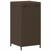 Produktbild för Utomhus soptunna Brun 40 x 40 x 80 cm konstrotting