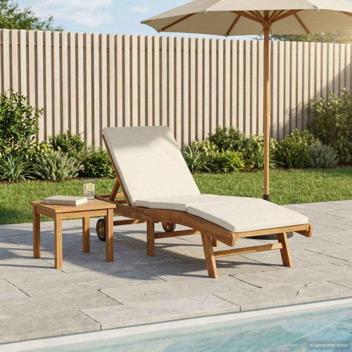 vidaXL Solstol Brun och gräddvit Polyester