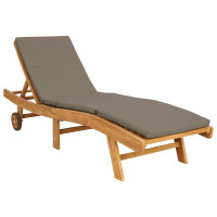 Produktbild för Solstol Brun och taupe Polyester