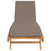 Produktbild för Solstol Brun och taupe Polyester