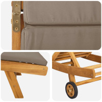 Produktbild för Solstol Brun och taupe Polyester