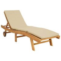 Produktbild för Solstol Brun och beige Polyester