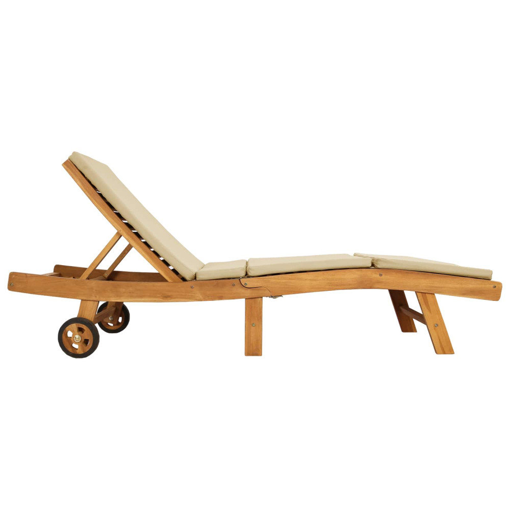 Produktbild för Solstol Brun och beige Polyester