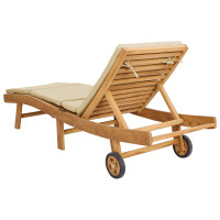 Produktbild för Solstol Brun och beige Polyester