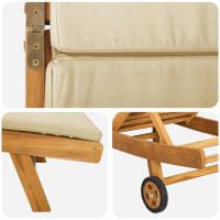 Produktbild för Solstol Brun och beige Polyester