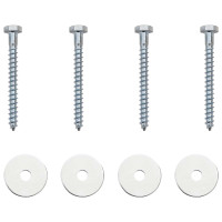 Produktbild för Jordankare 4 pcs Silver Ø10 x 30 cm Galvaniserat metall